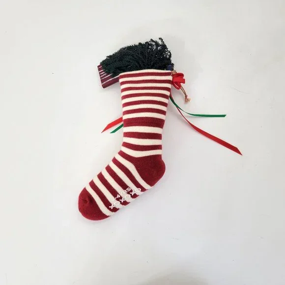 Baby's Christmas Stocking Ornament Handmade - Picture 2 of 2